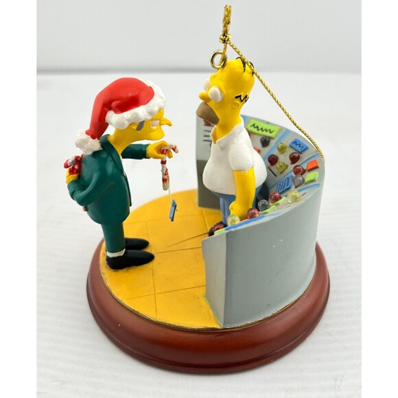 SIMPSONS Bradford Tree Ornament Illuminated "Christmas Bonus" Homer Mr. Burns - Picture 2 of 9